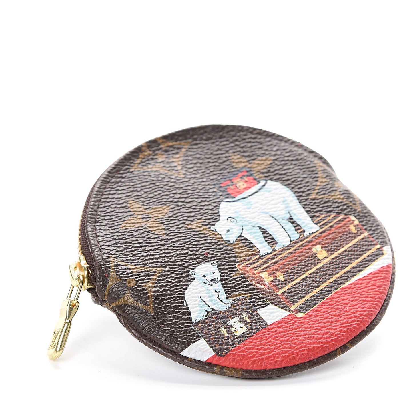 Monogram 2017 Christmas Animation Round Coin Purse