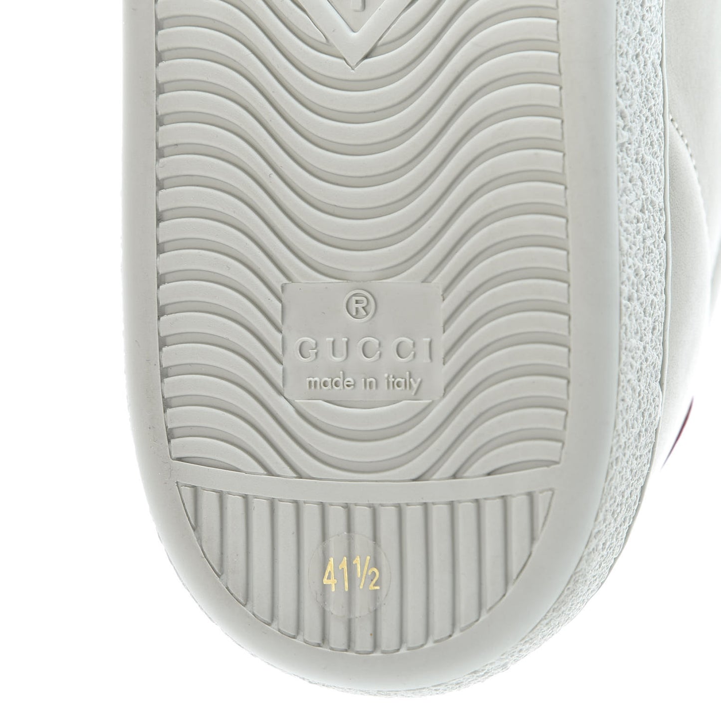 Calfskin Stripe Womens New Ace Sneakers 41 New Mystic White Ecru Red Flame