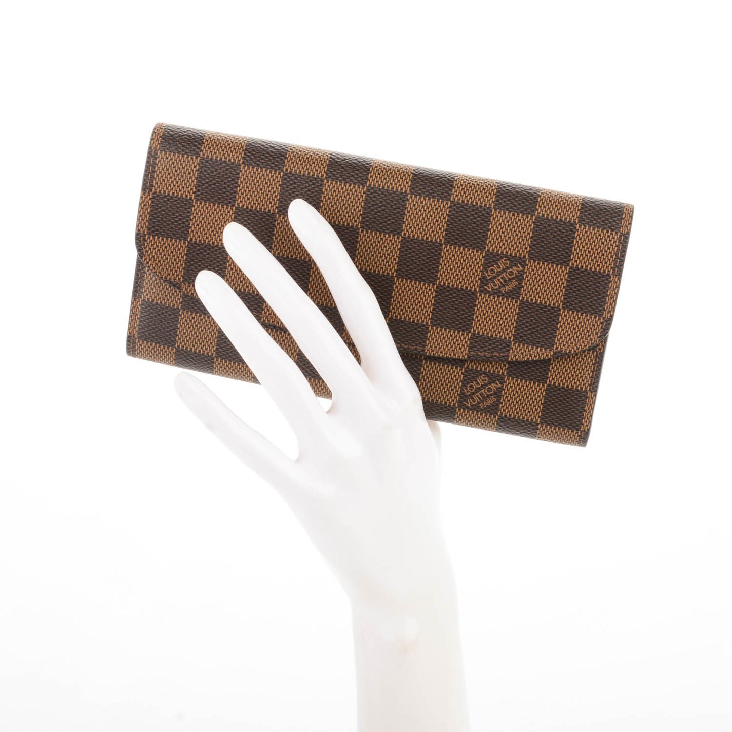 Damier Ebene Emilie Wallet Red
