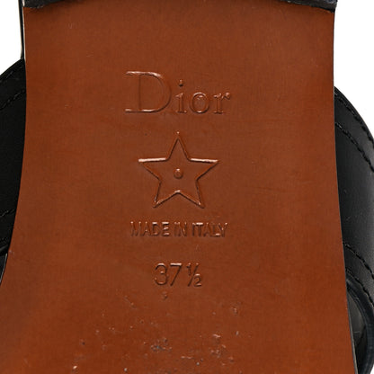 Christian Dior Calfskin 30 Montaigne Thong Sandals 37.5 Black 8 of 8