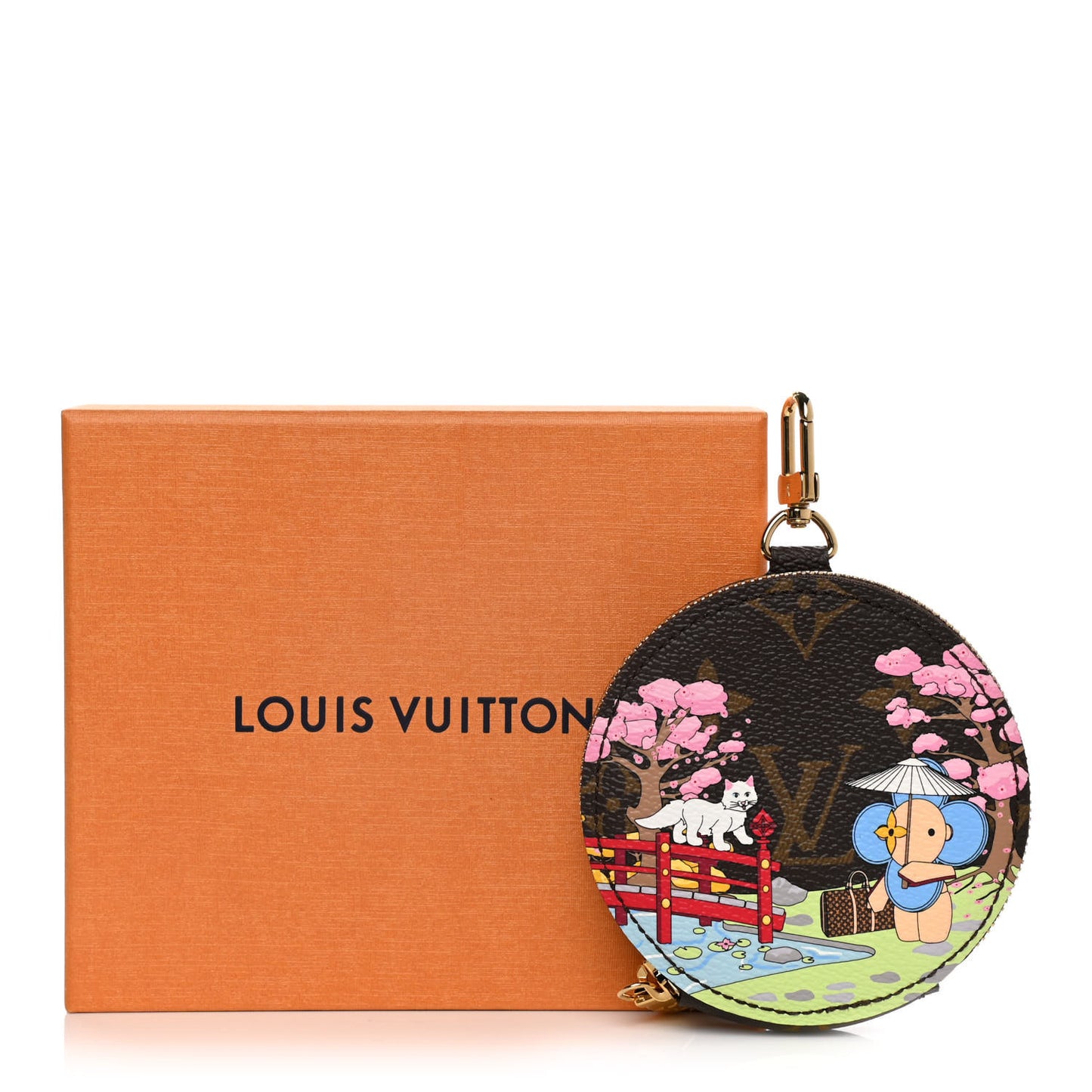 Monogram 2021 Christmas Animation Japanese Garden Round Coin Purse Wisteria Pink