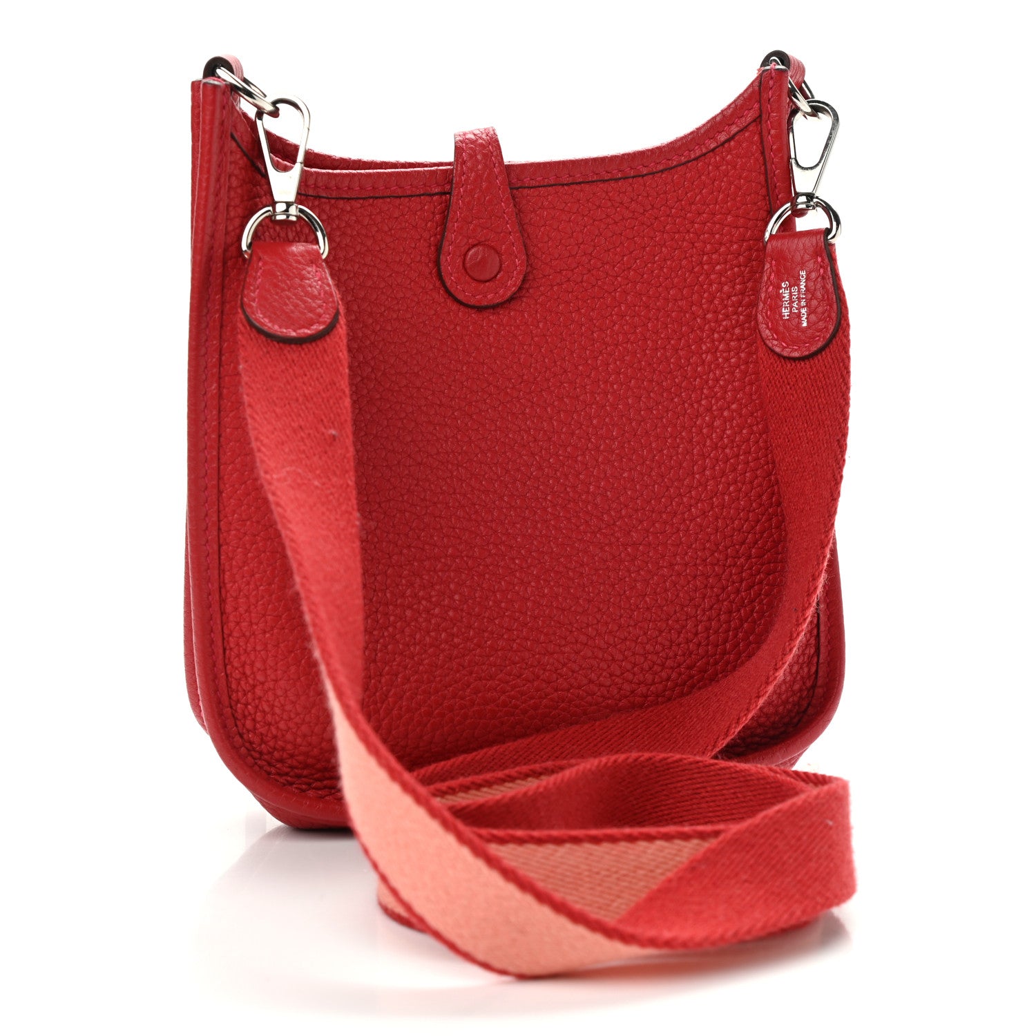 Hermes Taurillon Clemence Evelyne TPM Rouge Casaque 3 of 11
