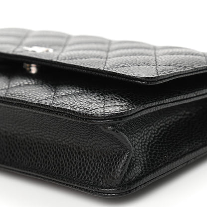 Chanel Caviar Quilted Wallet On Chain WOC Black 10 of 10