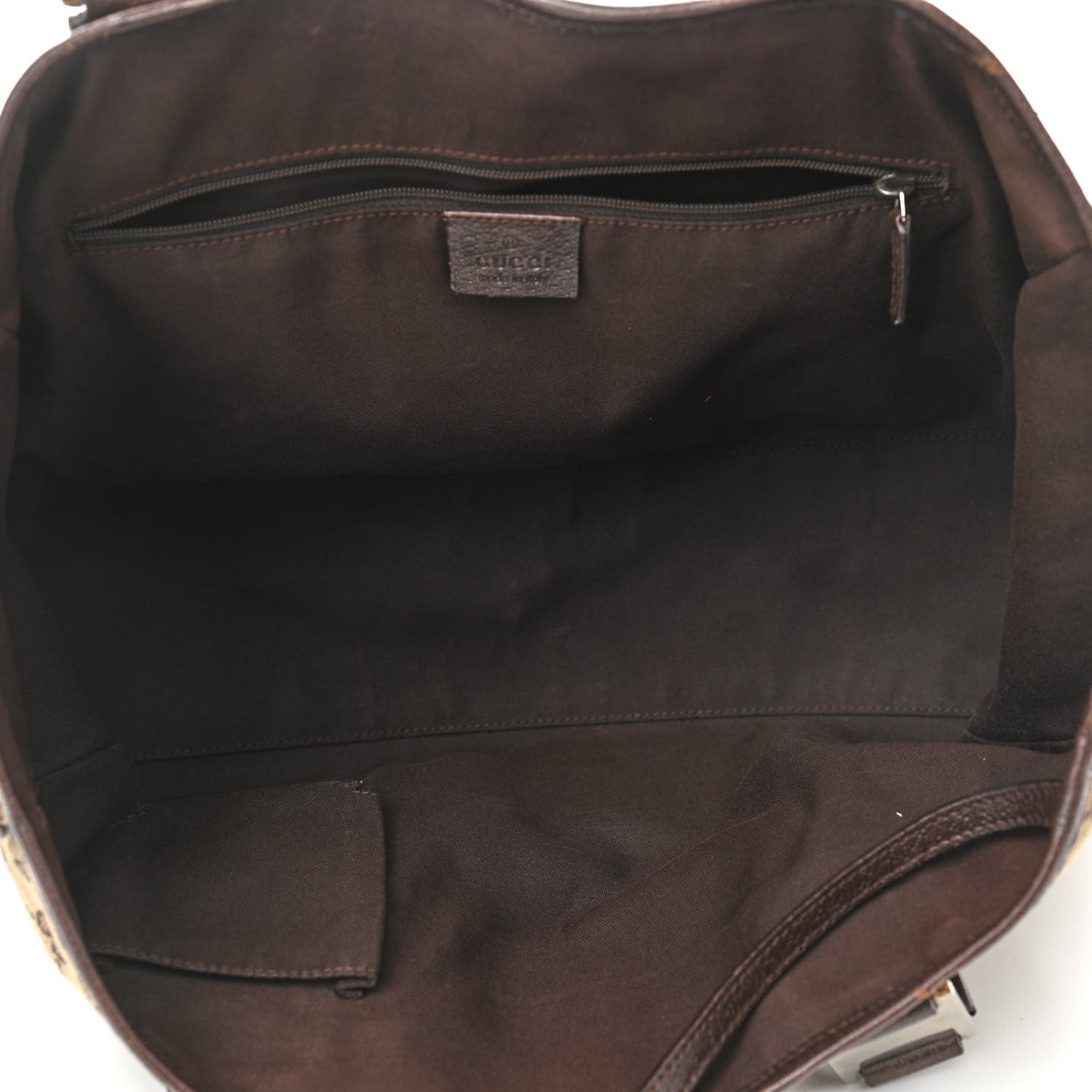 GG Monogram Web Pop Tote Dark Brown