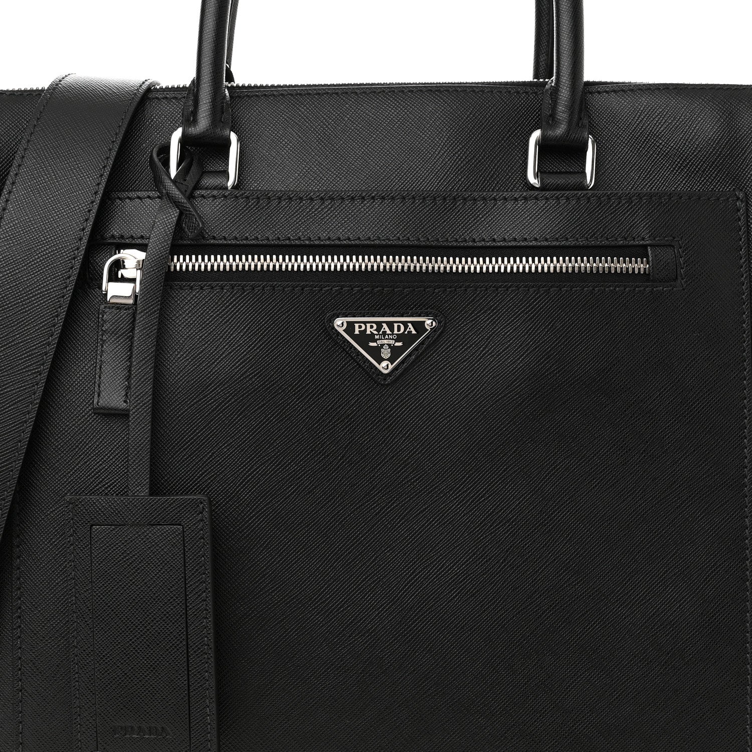 Prada Saffiano Travel Tote Black 8 of 10