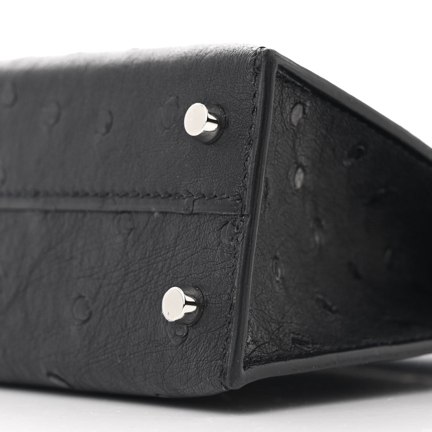 Ostrich Kelly Sellier Mini 20 Black