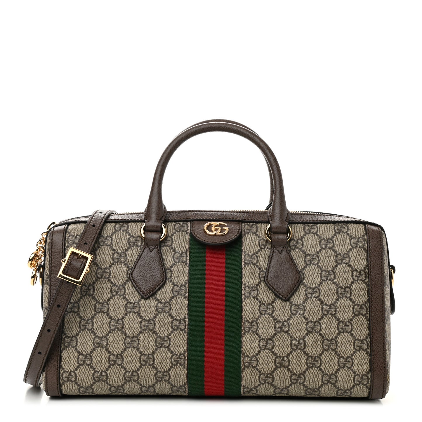 GG Supreme Monogram Web Medium Ophidia Boston Brown