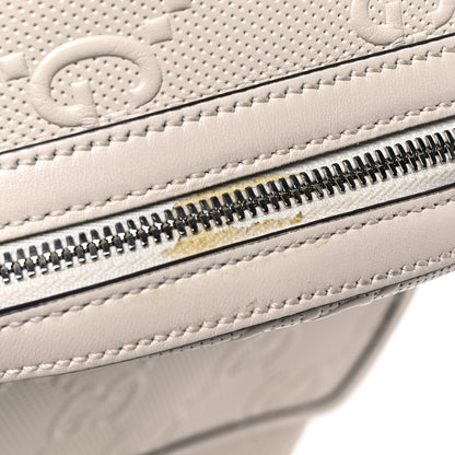 Gucci Calfskin GG Tennis Embossed Backpack Mystic White Black 12 of 12