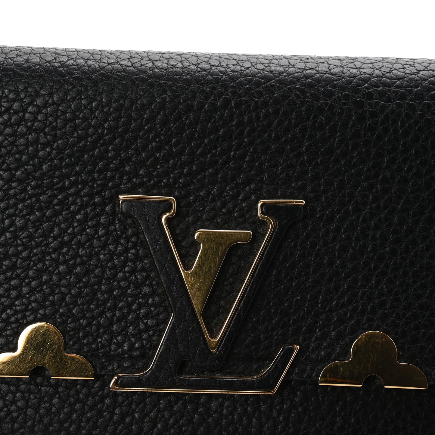 Taurillon Embellished Capucines Long Wallet Black