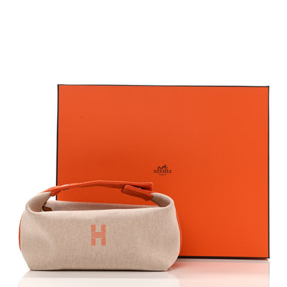 Hermes Canvas Small Bride-A-Brac Pouch Natural Orange 9 of 9