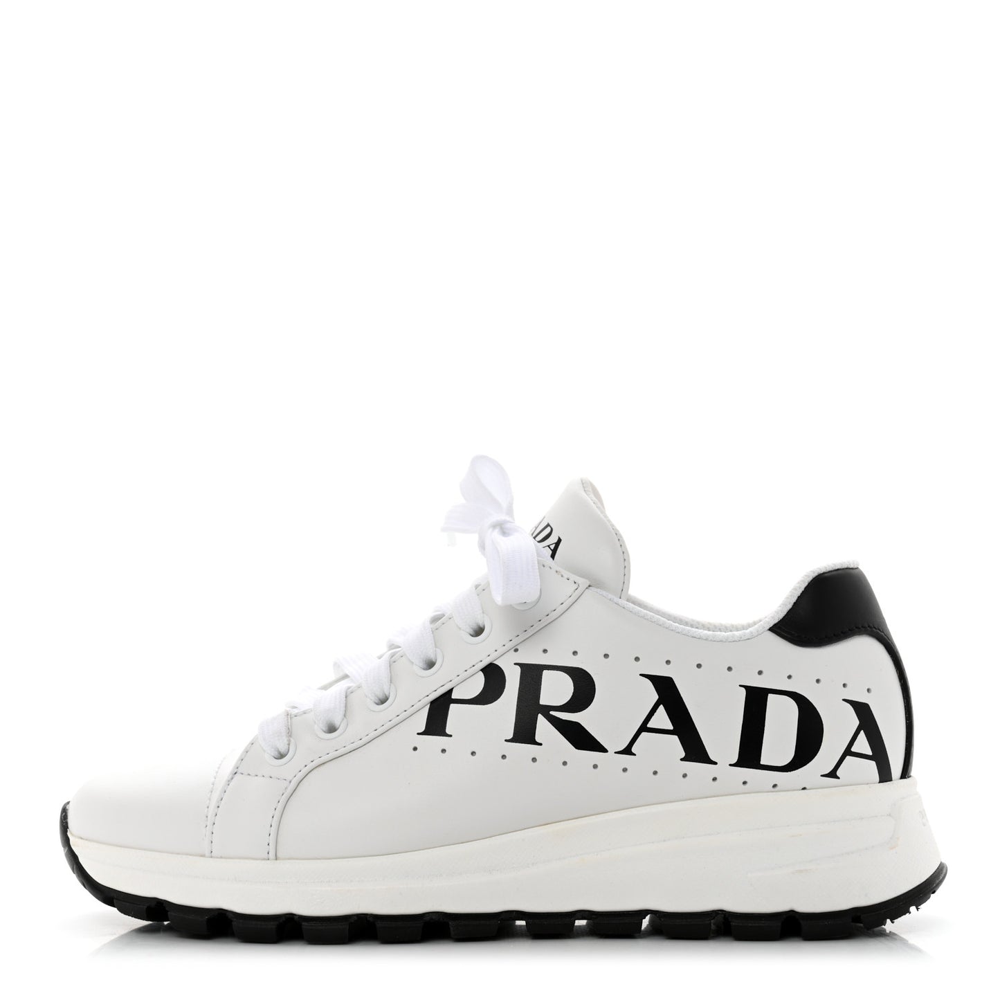 Nylon Gabardine Logo Sneakers 36 White