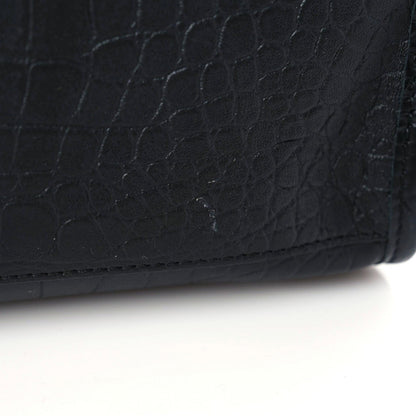 Balenciaga Matte Supple Lambskin Crocodile Embossed Classic Black Hardware S City Black 12 of 12