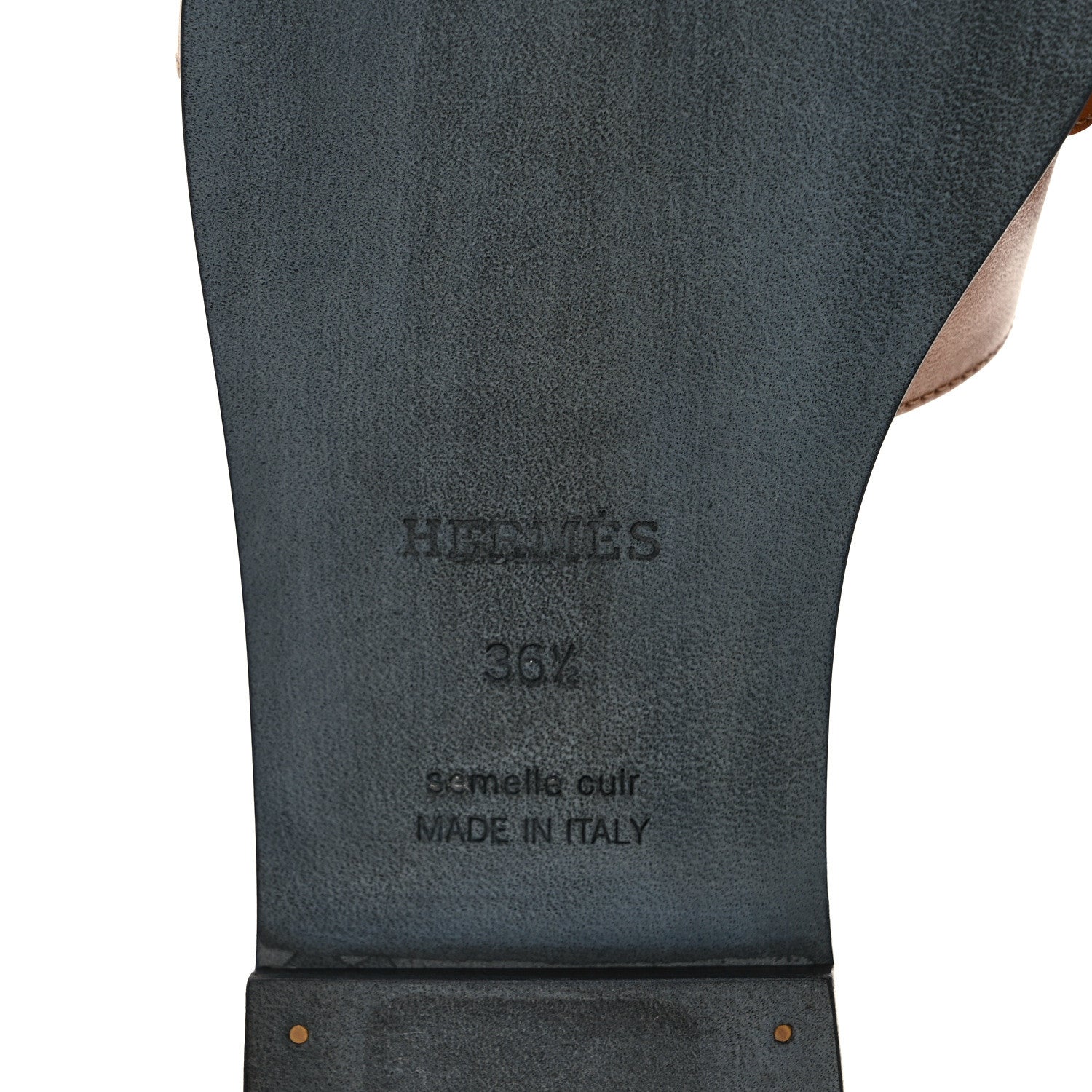Hermes Calfskin Giulia Sandals 36.5 Naturel 6 of 8