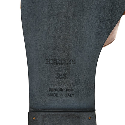 Hermes Calfskin Giulia Sandals 36.5 Naturel 6 of 8