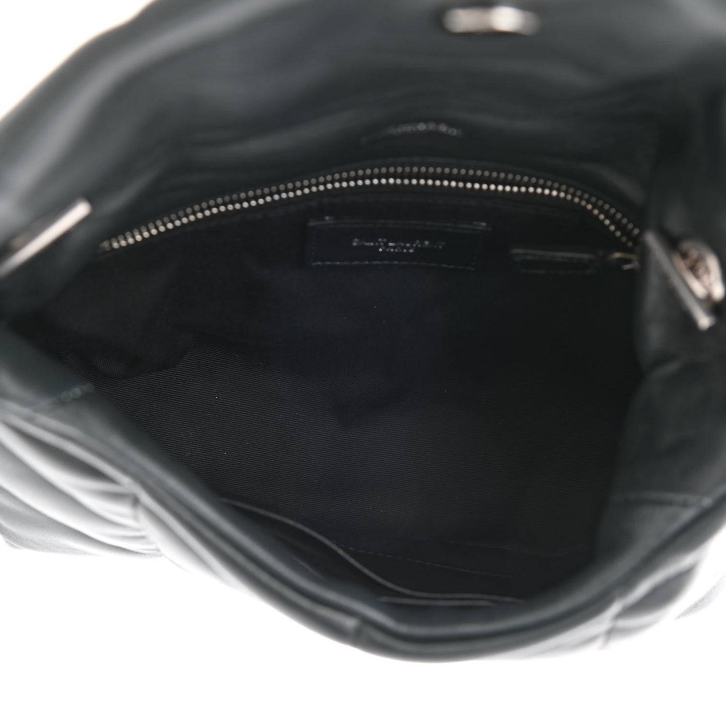 Lambskin Quilted Toy Loulou Puffer Monogram Chain Satchel Storm