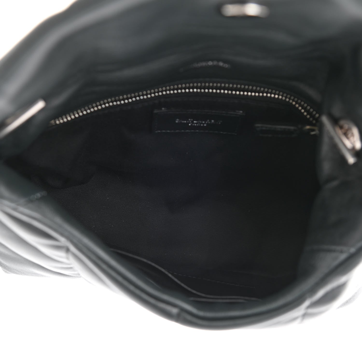 Saint Laurent Lambskin Quilted Toy Loulou Puffer Monogram Chain Satchel Storm 7 of 10