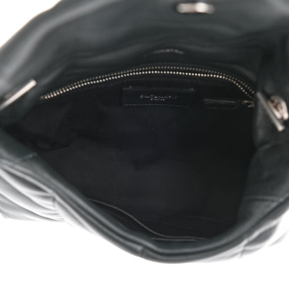 Saint Laurent Lambskin Quilted Toy Loulou Puffer Monogram Chain Satchel Storm 7 of 10