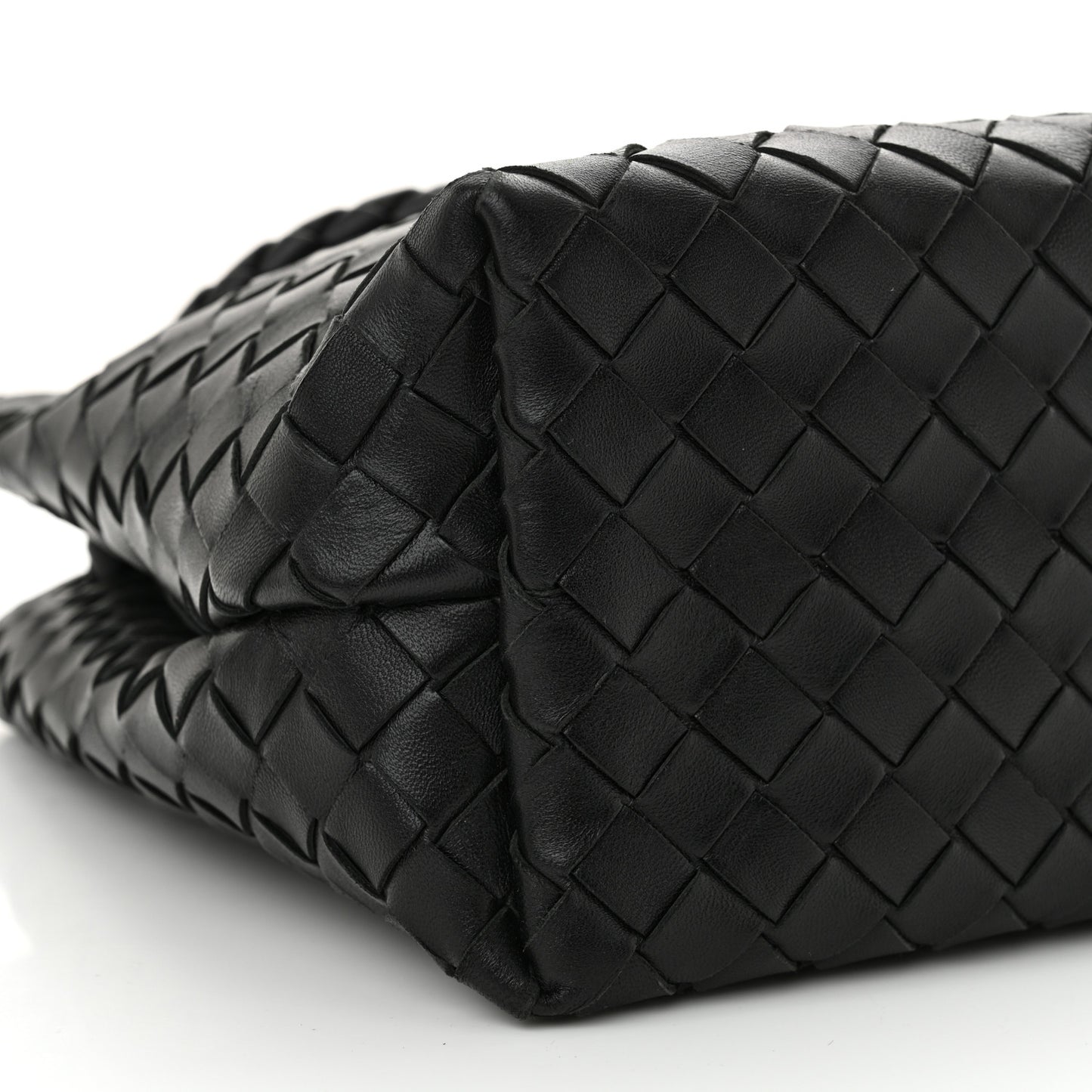 Nappa Intrecciato Medium Andiamo Shoulder Bag Black