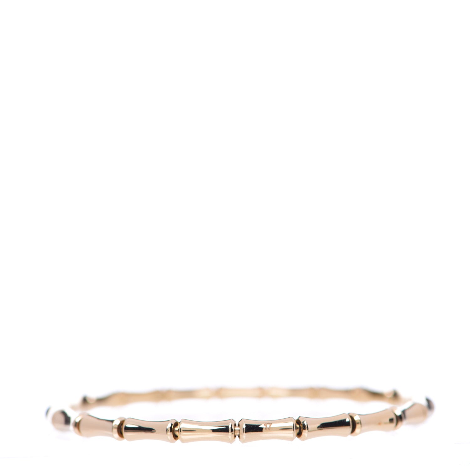 Gucci 18K Yellow Gold Small Bamboo Spring Bracelet 17 3 of 8