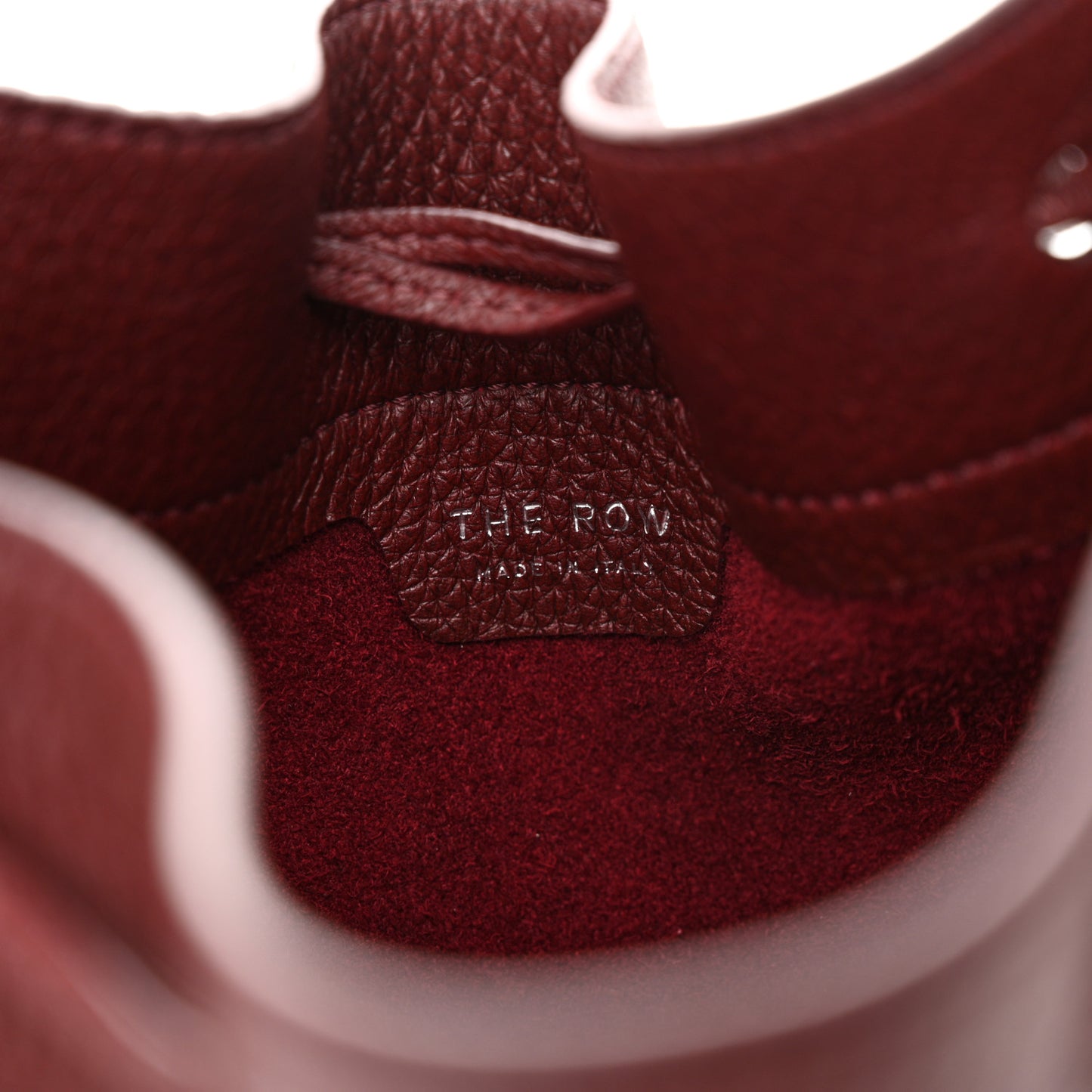 Deerskin Drawstring Pouch Burgundy