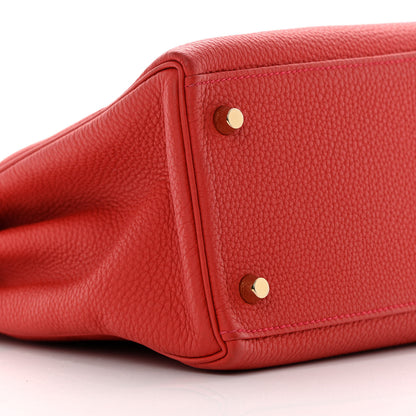 Hermes Togo Kelly Retourne 28 Rouge Casaque 9 of 14