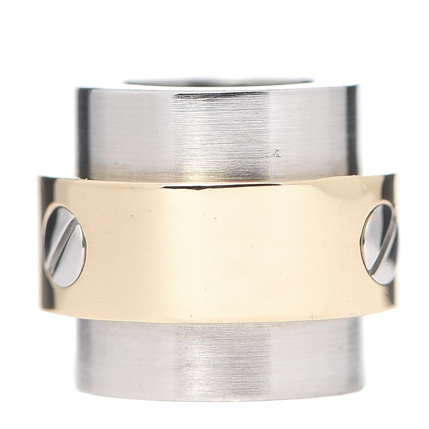 18K Yellow Gold Stainless Steel Santos Barrel Pendant