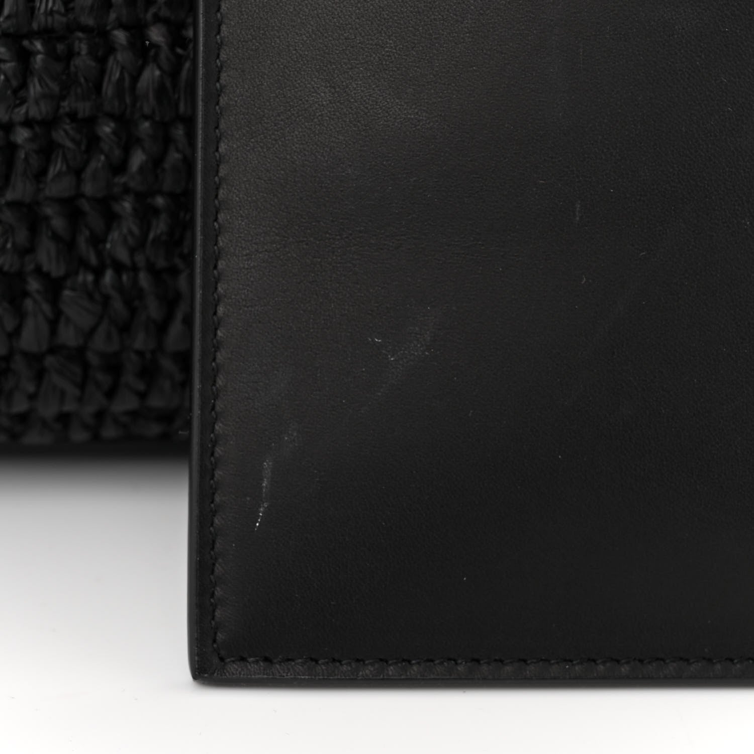 Saint Laurent Raffia Calfskin Monogram Le 37 Bucket Bag Black 11 of 11