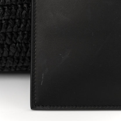 Saint Laurent Raffia Calfskin Monogram Le 37 Bucket Bag Black 11 of 11