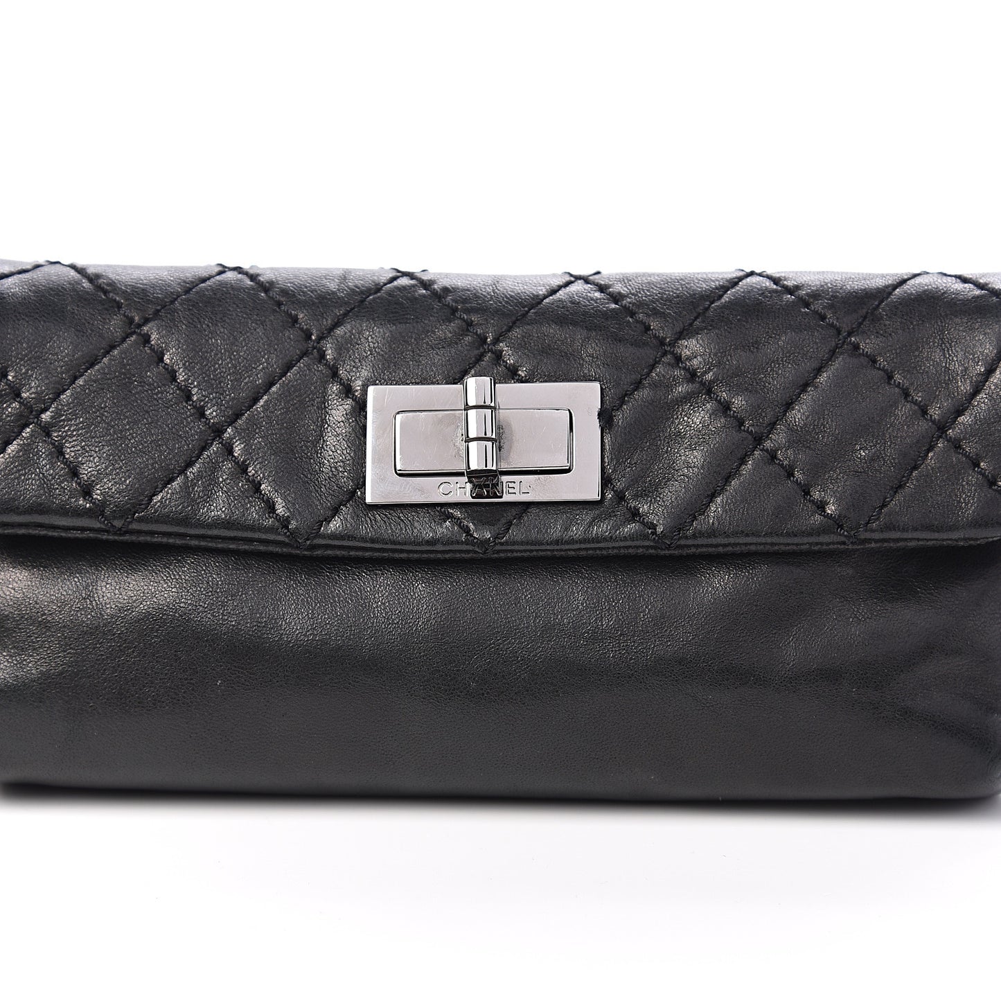 Lambskin Quilted 2.55 Reissue Pouch Black