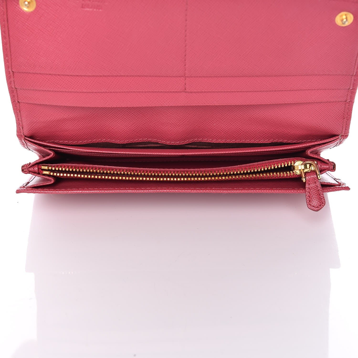 Prada Saffiano Bow Continental Wallet Peonia 5 of 15
