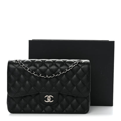 Chanel Caviar Quilted Jumbo Double Flap Black 31 of 31