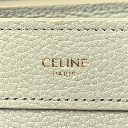 Celine Drummed Calfskin Nano Luggage Vert D'eau 6 of 18