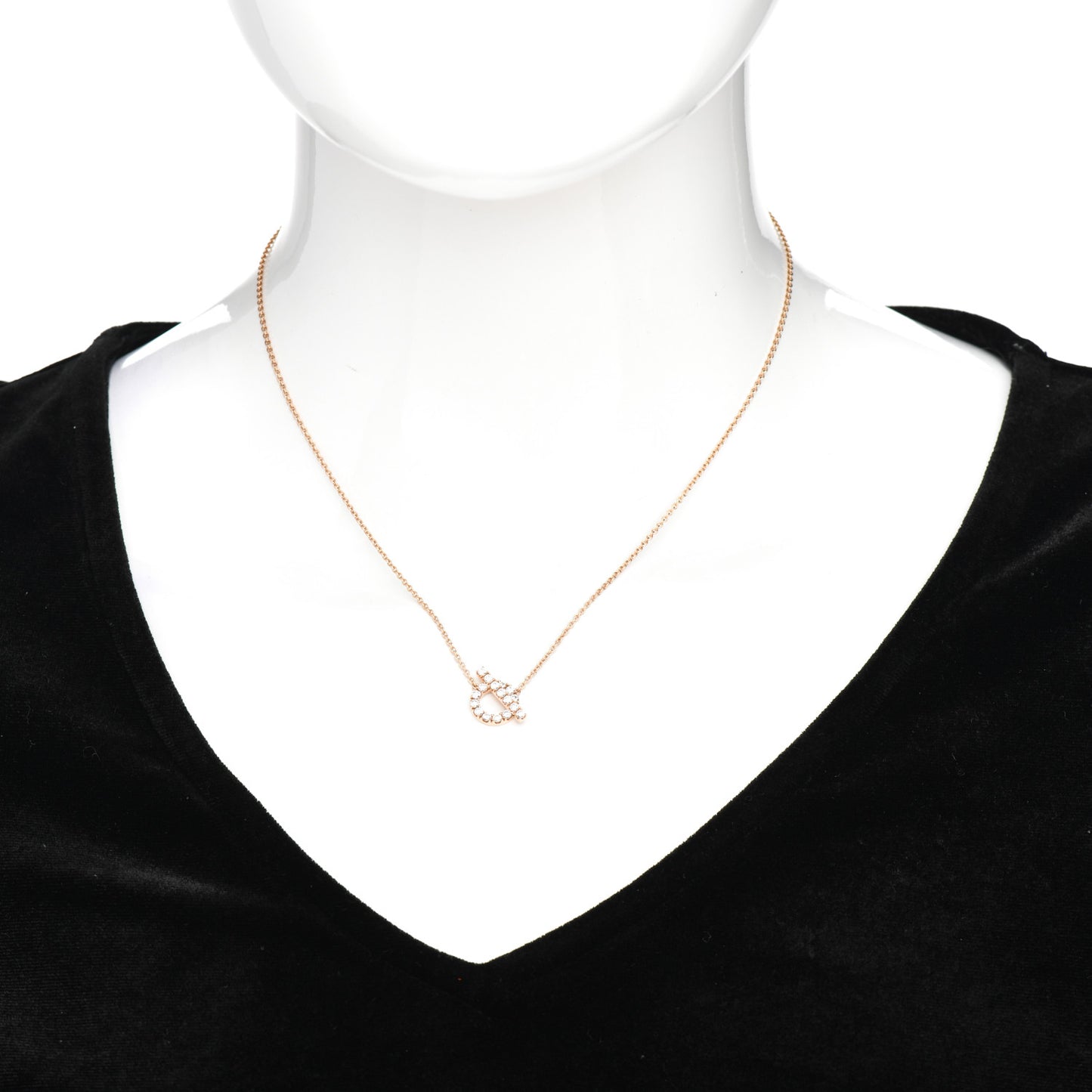 18K Rose Gold Diamond Finesse Pendant Necklace