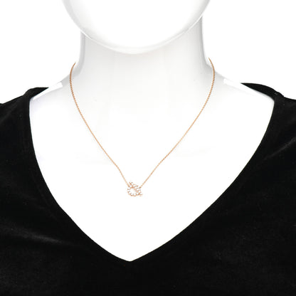 Hermes 18K Rose Gold Diamond Finesse Pendant Necklace 2 of 5