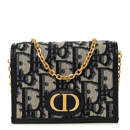 Christian Dior Oblique Nano 30 Montaigne Pouch Blue 1 of 8