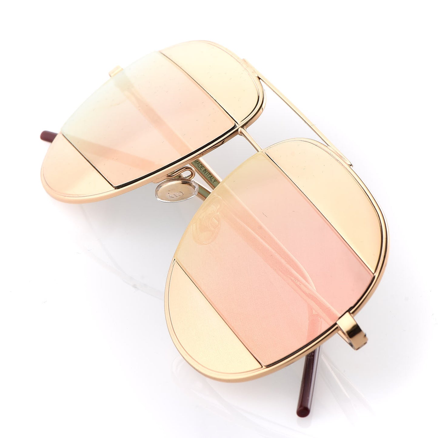 Split 1 Aviator Sunglasses Rose Gold