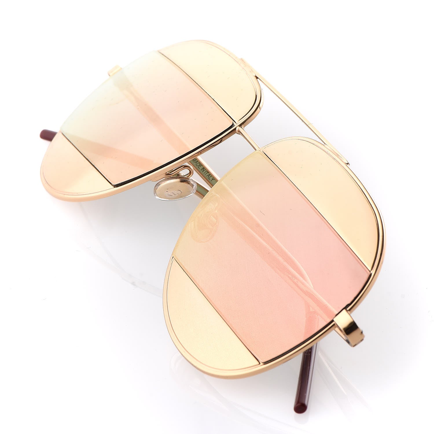 Christian Dior Split 1 Aviator Sunglasses Rose Gold 8 of 8
