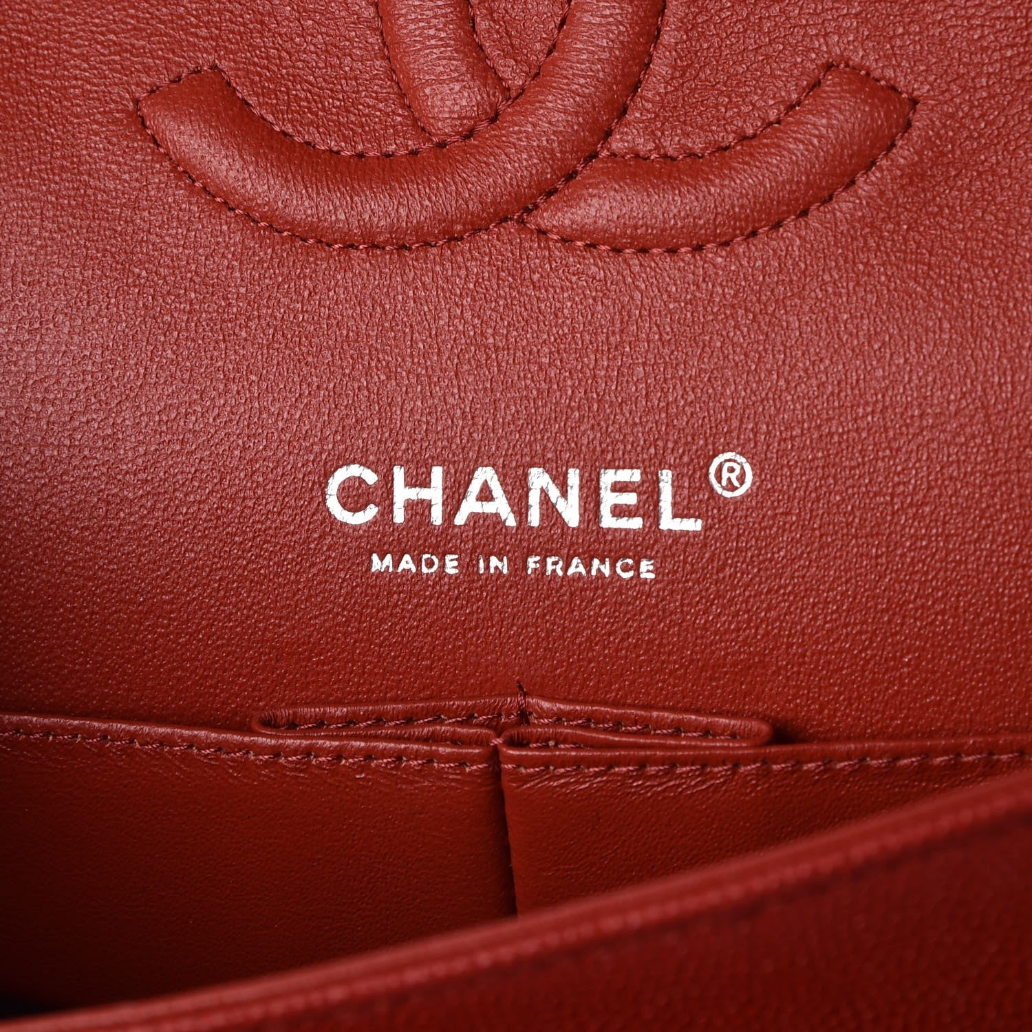 Chanel Caviar Quilted Medium Double Flap Red 7 of 9