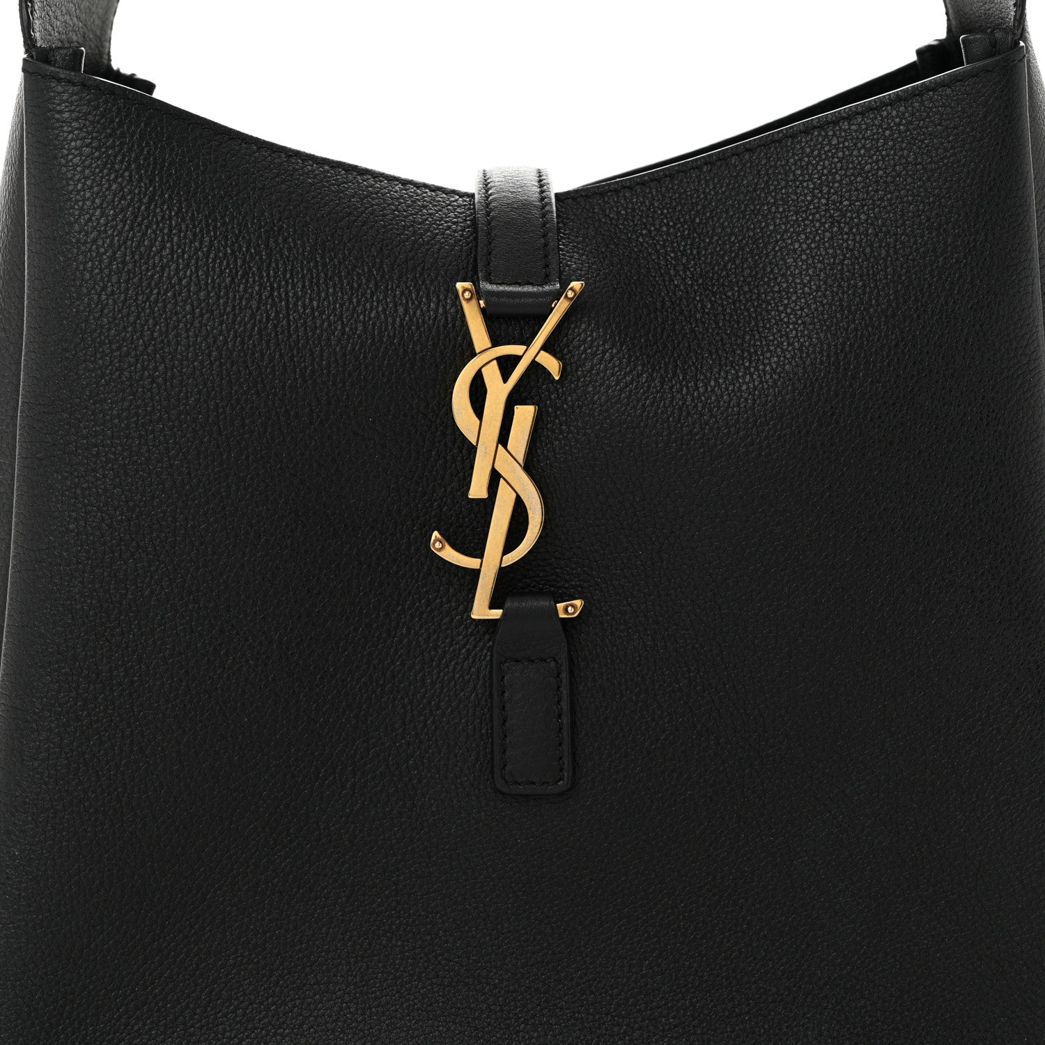 Saint Laurent Smooth Calfskin Small Le 5 A 7 Soft Hobo Black 8 of 11