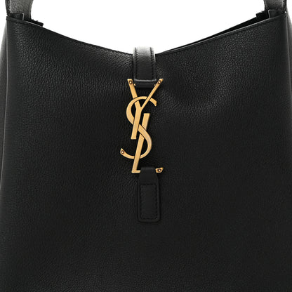 Saint Laurent Smooth Calfskin Small Le 5 A 7 Soft Hobo Black 8 of 11