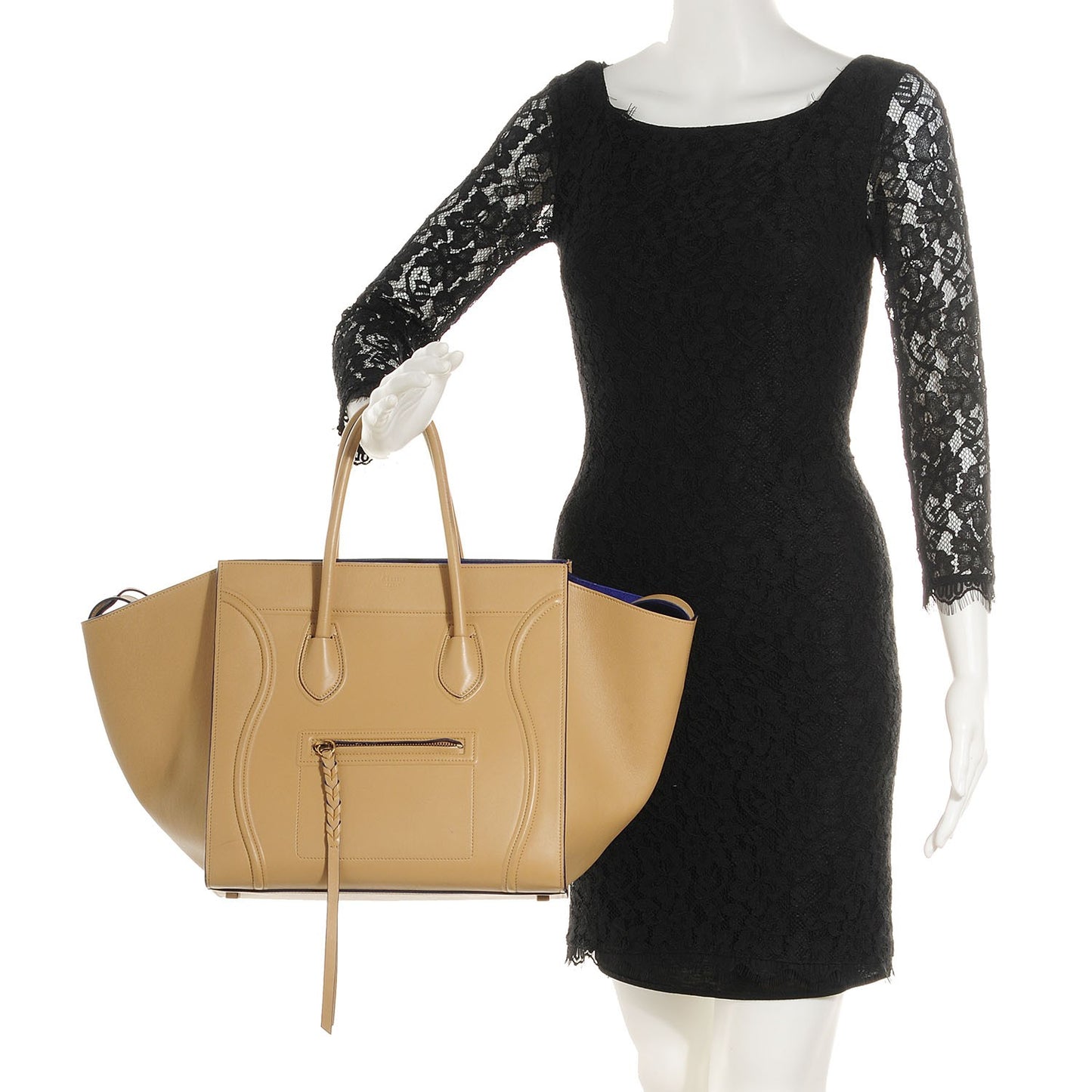 Smooth Calfskin Medium Phantom Luggage Sand