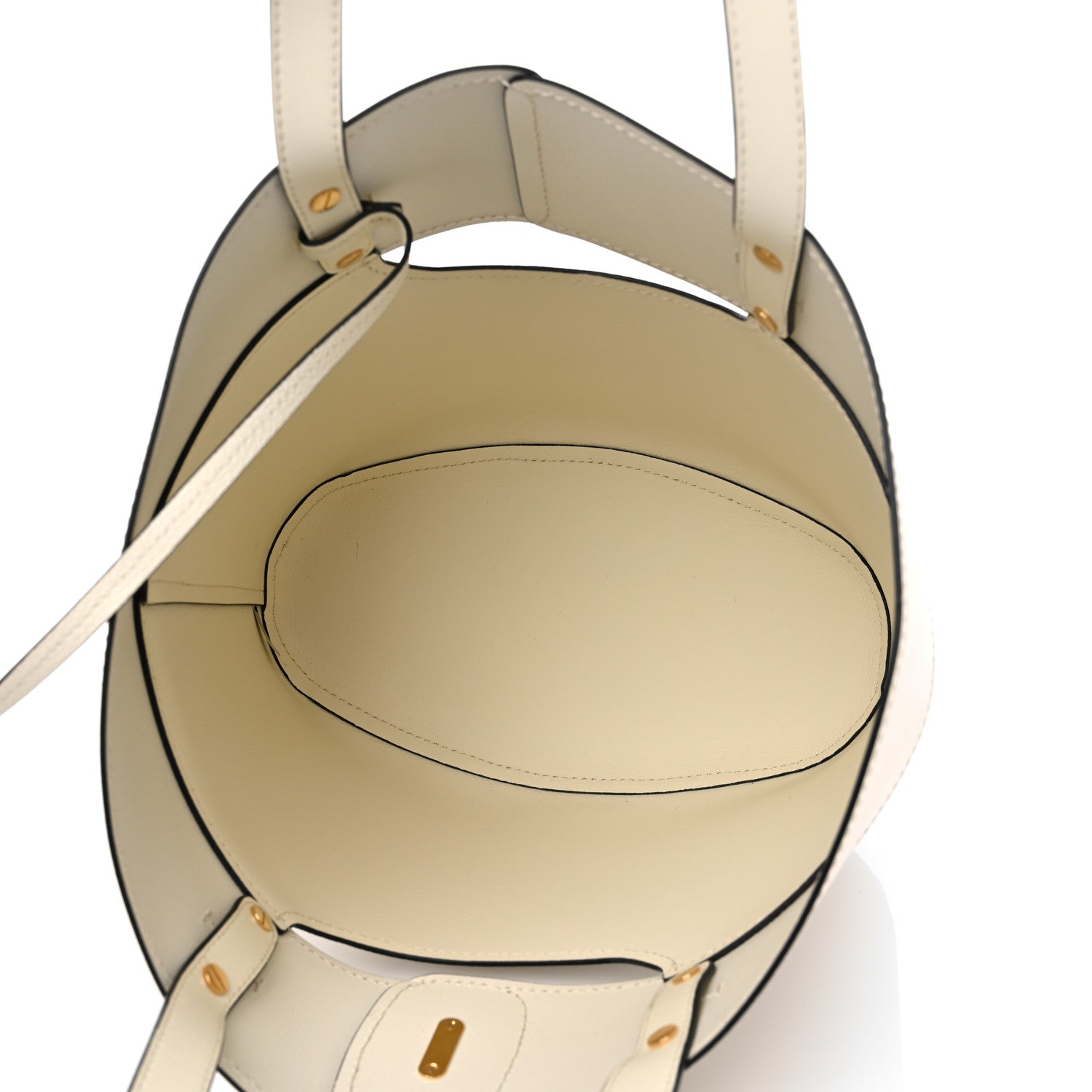 Chloe Calfskin Small Aby Lock and Key Tote Bag Natural White 6 of 10