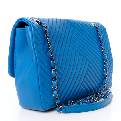 Chanel Lambskin Large CC Crossing Flap Blue 3 of 11