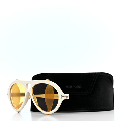 Tom Ford Acetate Neghman Aviator Sunglasses Ivory 7 of 7