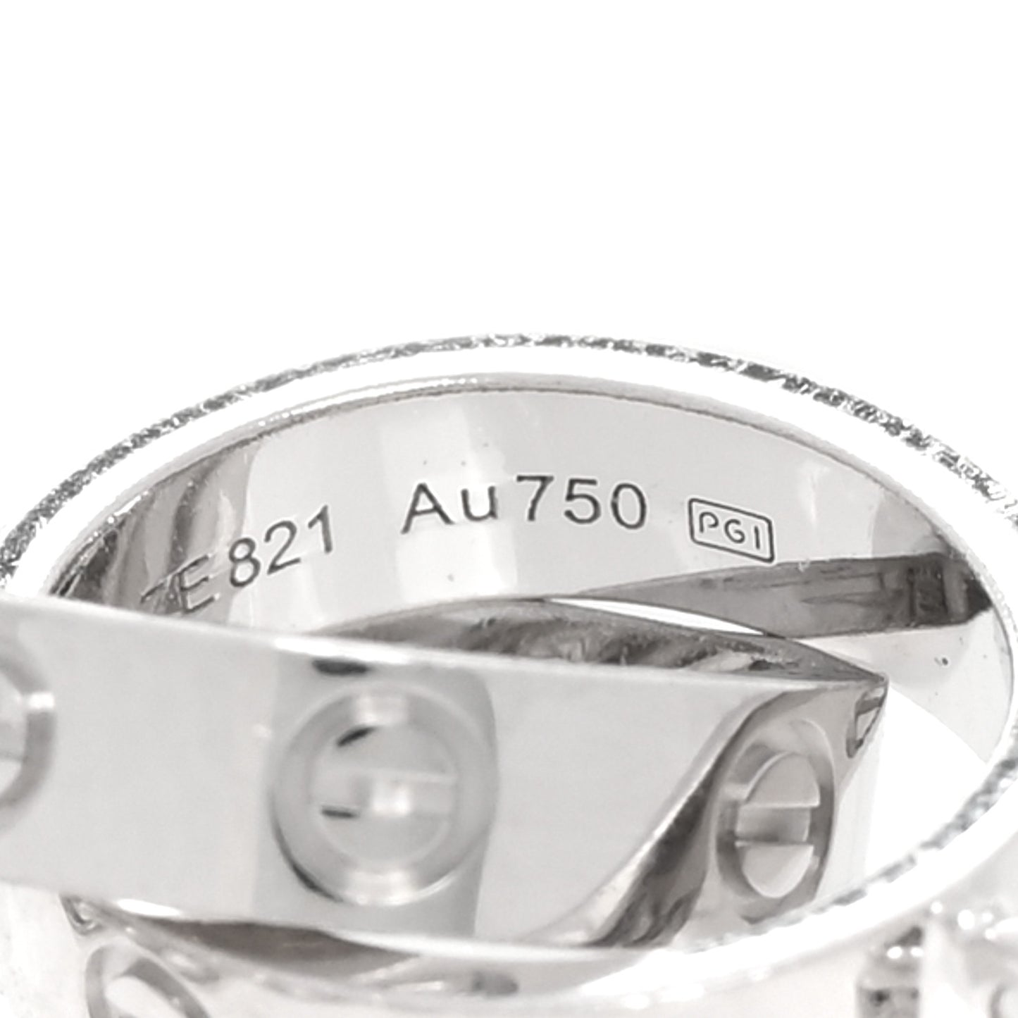 18K White Gold Interlocking LOVE Necklace