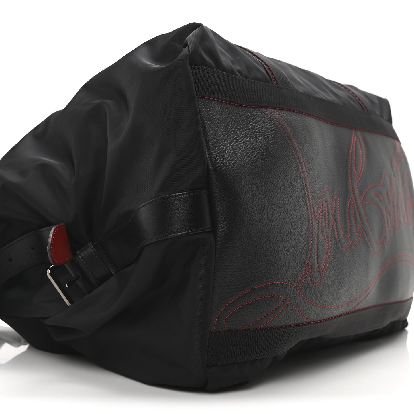 Nylon Calfskin Paris Loubcity Weekender Black Gunmetal