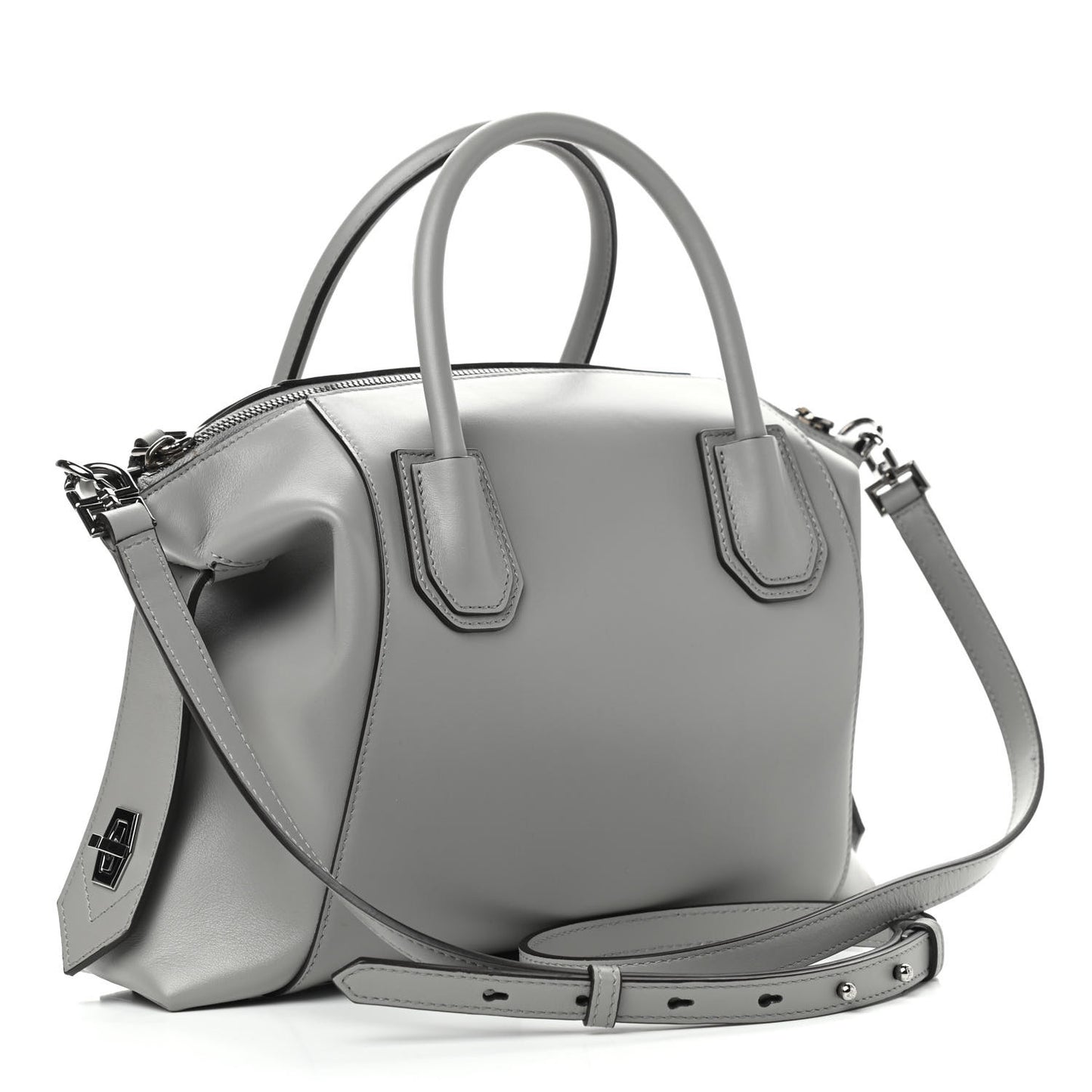 Calfskin Small Soft Antigona Pearl Grey