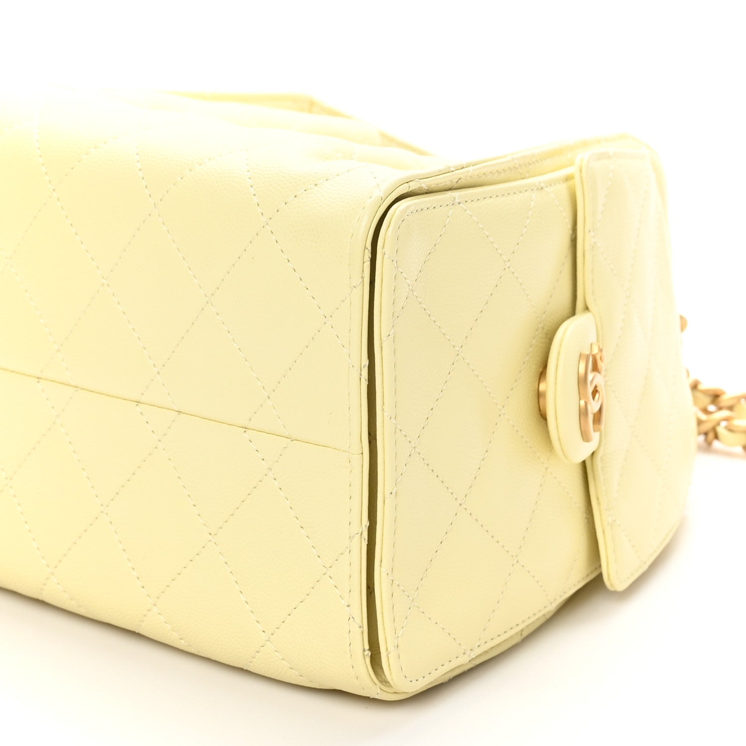 Chanel Caviar Quilted Small Chanel 25 Handbag Light Yellow 10 of 10