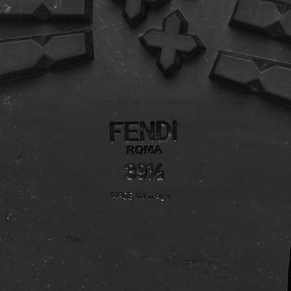 Fendi Patent Neoprene Combat Boots 39.5 Black 7 of 7