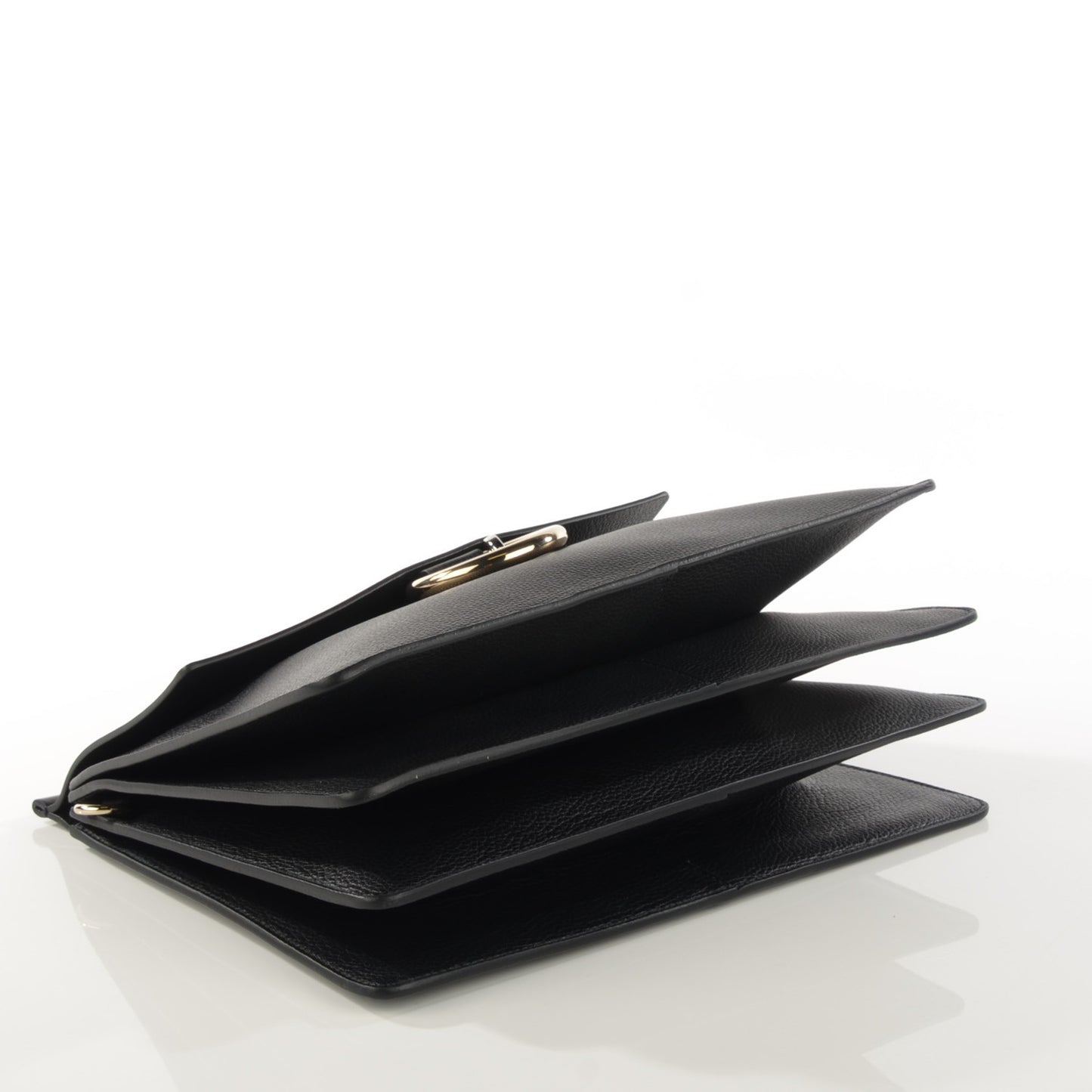 Calfskin Medium Faye Shoulder Bag Black